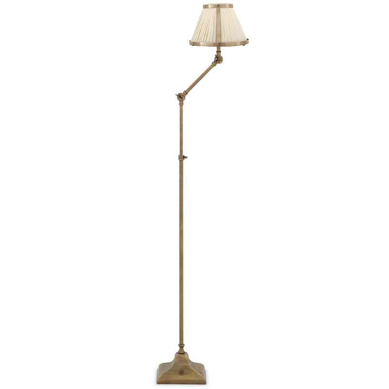 Торшер Eichholtz Floor Lamp Brunswick Винтажная латунь Кремовый Черный Торшер Eichholtz Floor Lamp Brunswick Винтажная латунь Кремовый Черный в Брянске | Loft Concept