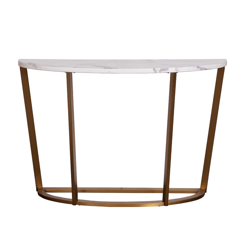 Консоль Carlo Console матовое золото Белый Мрамор Bianco Консоль Carlo Console матовое золото Белый Мрамор Bianco в Брянске | Loft Concept