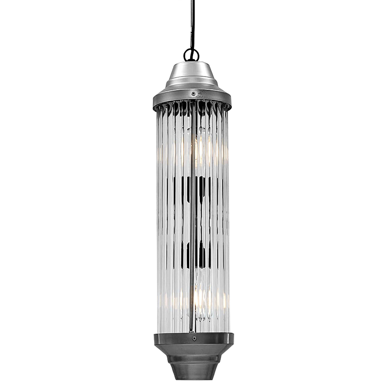 Подвесной светильник Transparent Tubes Pendant Хром Прозрачный Подвесной светильник Transparent Tubes Pendant Хром Прозрачный в Брянске | Loft Concept