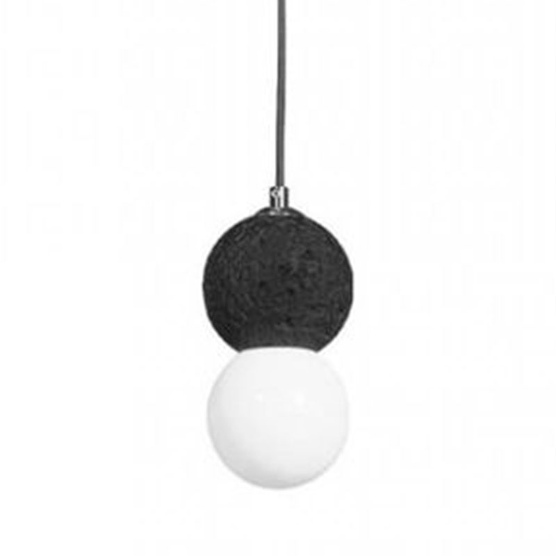 Светильник подвесной Sea foam Black диаметр 10 Белый Черный Светильник подвесной Sea foam Black диаметр 10 Белый Черный в Брянске | Loft Concept