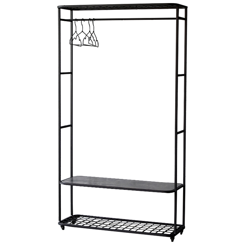Рейл Braydon Industrial Metal Rust Clothes Rail Черный Дерево Серый Рейл Braydon Industrial Metal Rust Clothes Rail Черный Дерево Серый в Брянске | Loft Concept