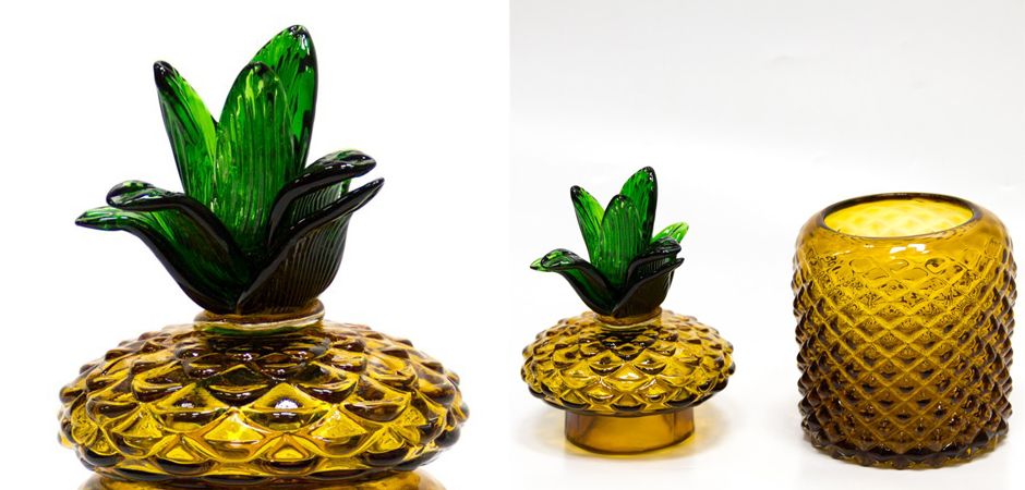 Ваза с крышкой Pineapple Transparent Amber S Ваза с крышкой Pineapple Transparent Amber S - Loft-Concept в Брянске