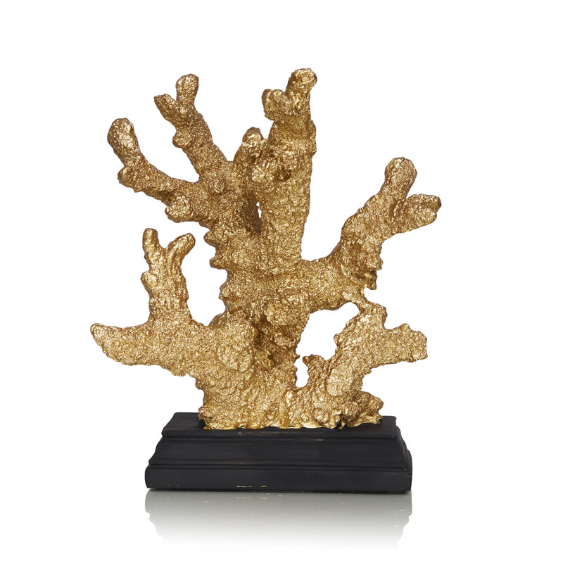 Статуэтка Golden Coral On A Stand Золотой Черный Статуэтка Golden Coral On A Stand Золотой Черный в Брянске | Loft Concept