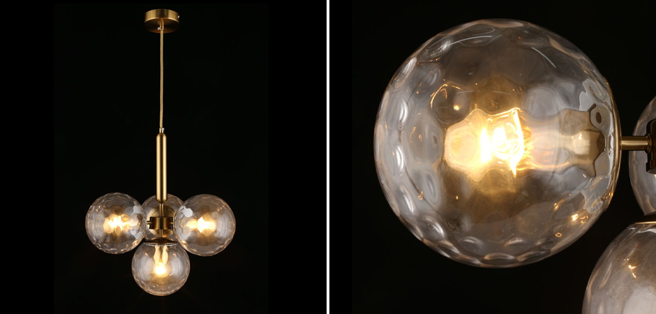Люстра Bubble Glass с рельефным стеклом Люстра Bubble Glass с рельефным стеклом - Loft-Concept в Брянске