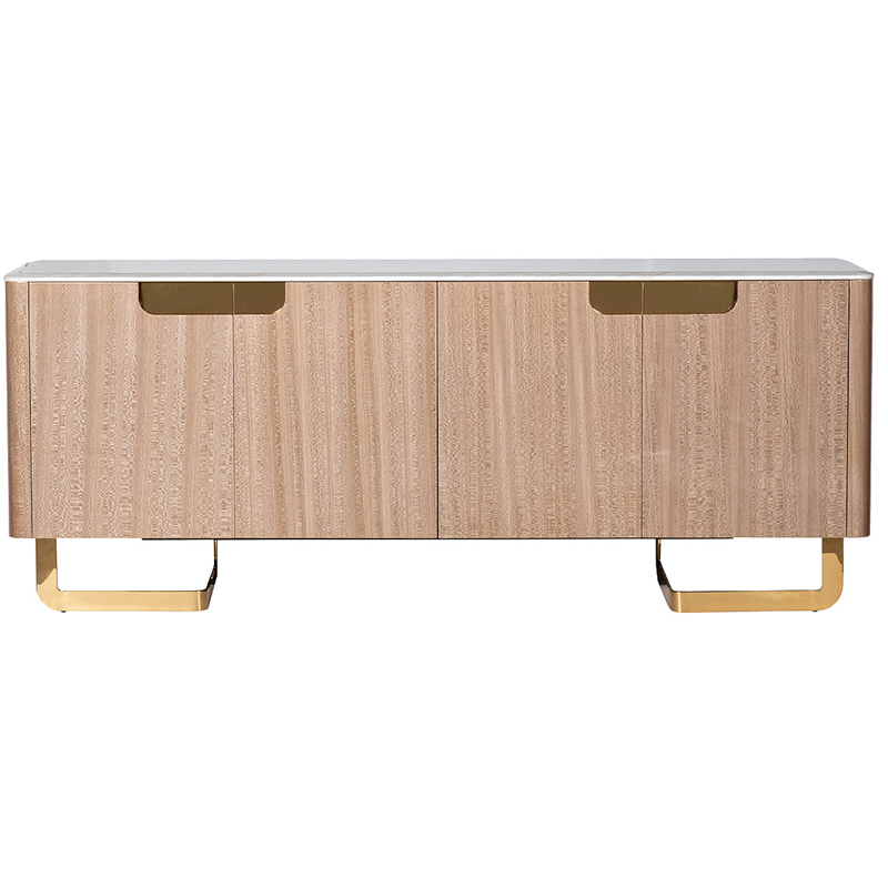 Комод длинный на металлических ножках Bertran Chest of Drawers Латунь Бежевый Белый Комод длинный на металлических ножках Bertran Chest of Drawers Латунь Бежевый Белый в Брянске | Loft Concept