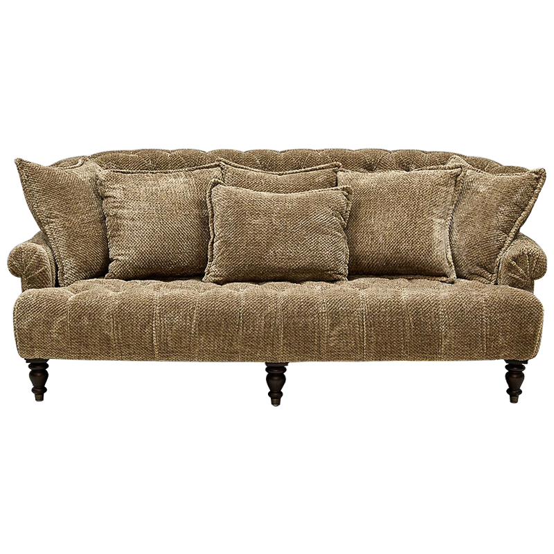 Диван с подушками Gould Sofa Коричневый Коричневый Диван с подушками Gould Sofa Коричневый Коричневый в Брянске | Loft Concept