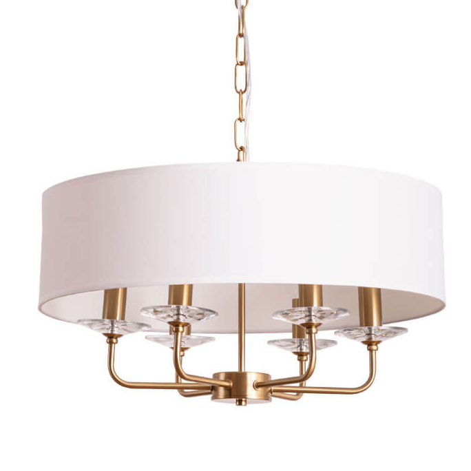 Люстра Obelerio Chandelier Белый Бронза Прозрачный Люстра Obelerio Chandelier Белый Бронза Прозрачный в Брянске | Loft Concept