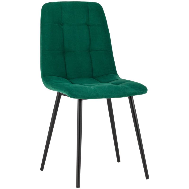 Стул NANCY S-2 Chair Изумрудный Велюр Изумрудный Черный в Брянске | Loft Concept 