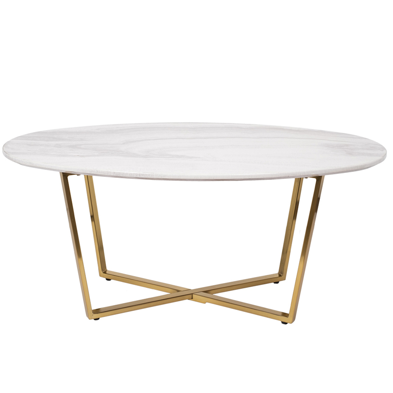 Кофейный стол Marsali Coffee Table Золотой Белый Кофейный стол Marsali Coffee Table Золотой Белый в Брянске | Loft Concept