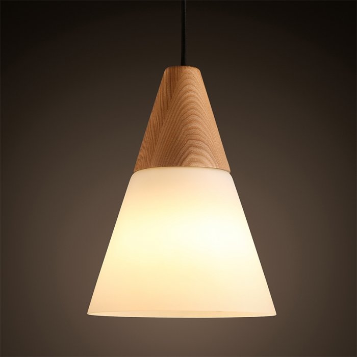 Подвесной светильник Opaque Light Middle Белый дуб Белый Подвесной светильник Opaque Light Middle Белый дуб Белый в Брянске | Loft Concept