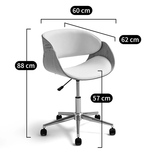 Вращающееся офисное кресло на колёсах Delwyn Chair White Вращающееся офисное кресло на колёсах Delwyn Chair White в Брянске