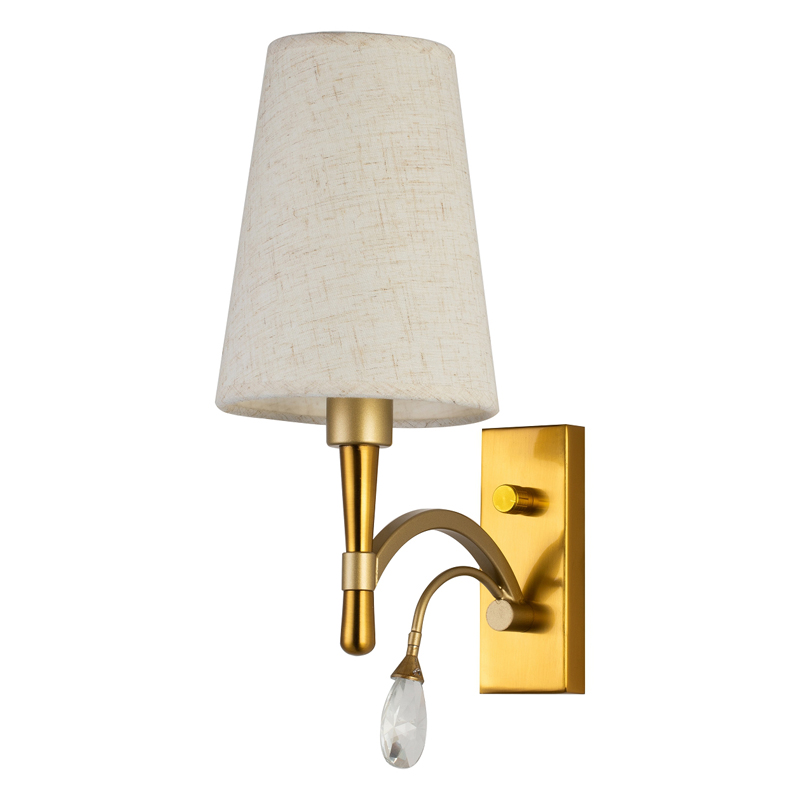 Бра Desiree Sconce Латунь матовое золото Белый Прозрачный в Брянске | Loft Concept 