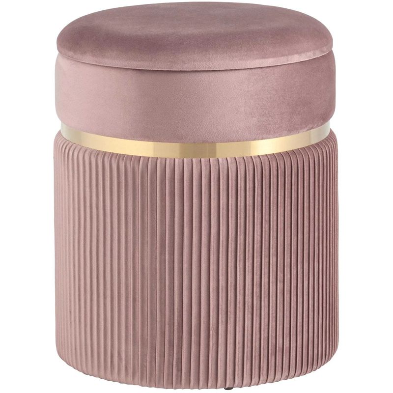 Пуф с ящиком розовый Glossy Velor Розовый пастельный Пуф с ящиком розовый Glossy Velor Розовый пастельный в Брянске | Loft Concept
