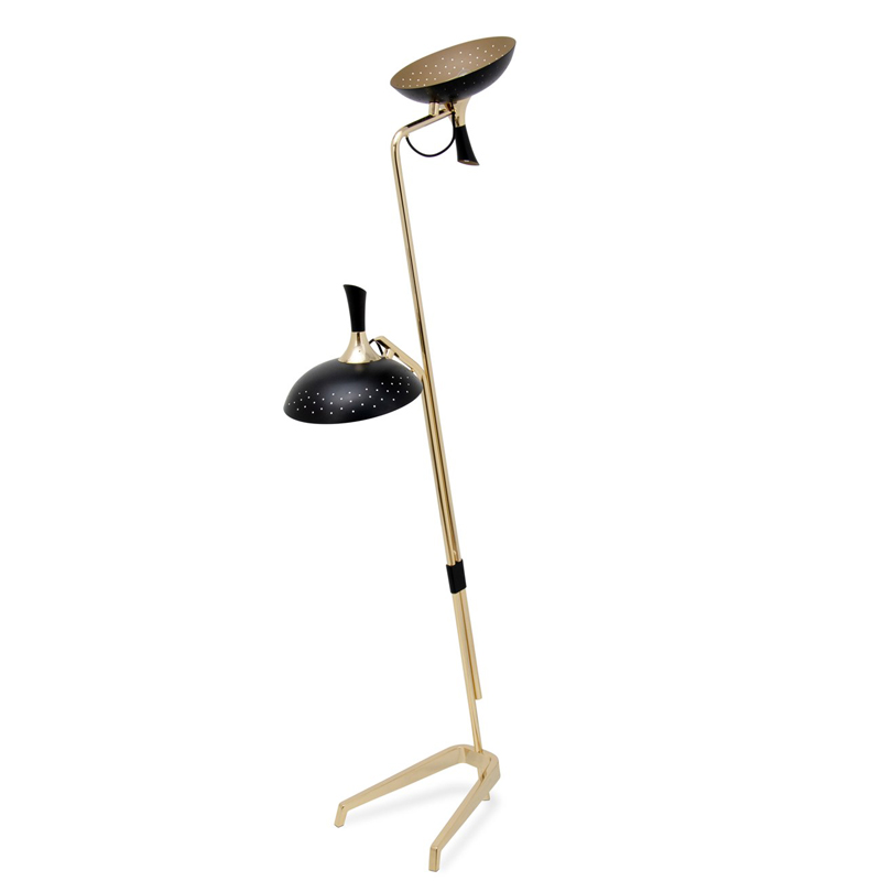 Торшер ABBEY Floor lamp Черный Глянцевое золото Торшер ABBEY Floor lamp Черный Глянцевое золото в Брянске | Loft Concept