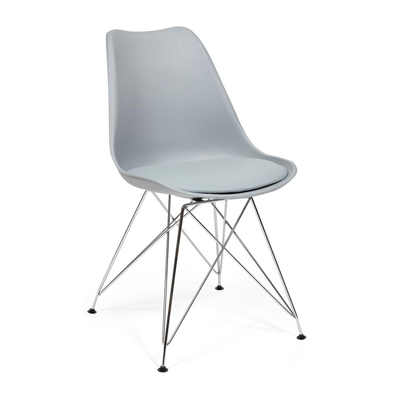 Стул DSR gray Серый Хром Стул DSR gray Серый Хром в Брянске | Loft Concept