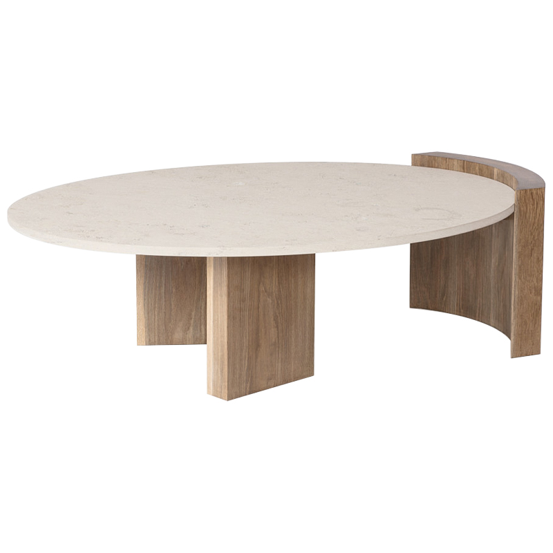 Кофейный стол Jia Coffee Table Бежевый Коричневый Кофейный стол Jia Coffee Table Бежевый Коричневый в Брянске | Loft Concept