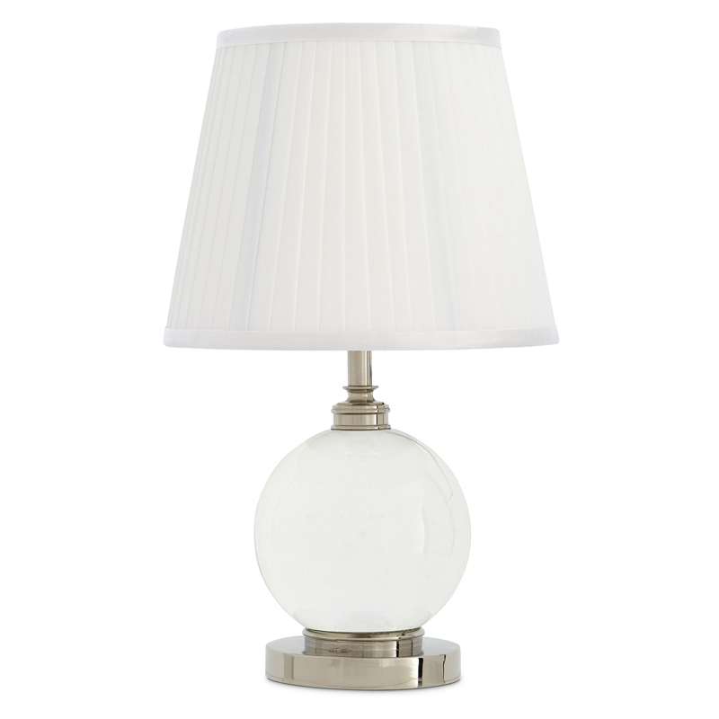 Настольная лампа Eichholtz Table Lamp Octavia Прозрачный Белый Никель Настольная лампа Eichholtz Table Lamp Octavia Прозрачный Белый Никель в Брянске | Loft Concept