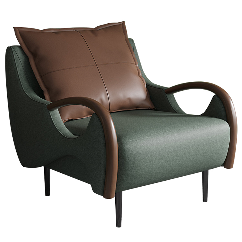 Кресло Oliwier Green Armchair Зеленый Коричневый Кресло Oliwier Green Armchair Зеленый Коричневый в Брянске | Loft Concept