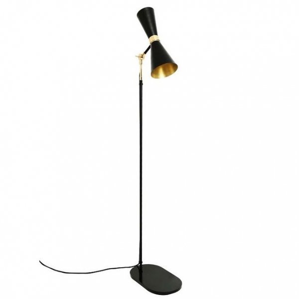 Торшер Delightfull Cairo Floor Lamp Глянцевое золото Черный в Брянске | Loft Concept 