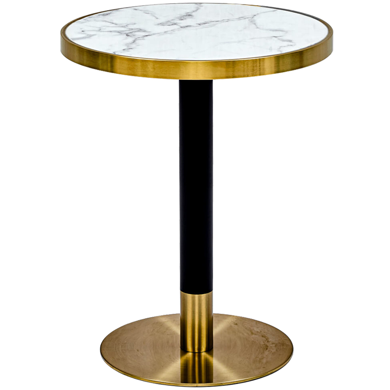 Обеденный стол Paco Dinner Table 60 Белый Глянцевое золото Черный Обеденный стол Paco Dinner Table 60 Белый Глянцевое золото Черный в Брянске | Loft Concept