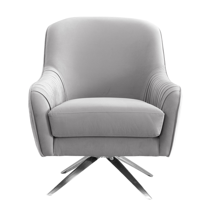 Кресло вращающееся Mistic Armchair Светло-серый Нержавеющая сталь Кресло вращающееся Mistic Armchair Светло-серый Нержавеющая сталь в Брянске | Loft Concept