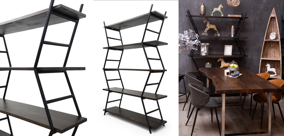 Стеллаж Industrial Zigzag Dark Wood Стеллаж Industrial Zigzag Dark Wood - Loft-Concept в Брянске