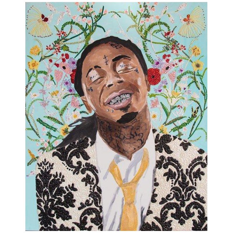 Картина "Lil Wayne with Floral Background and Damask Suit ” Мульти в Брянске | Loft Concept 