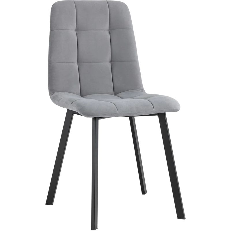 Стул NANCY S Chair Серый велюр Серый Черный Стул NANCY S Chair Серый велюр Серый Черный в Брянске | Loft Concept