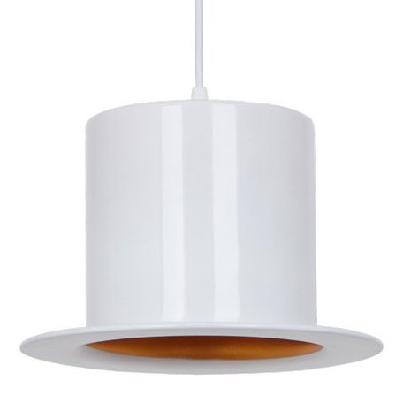 Подвесной светильник Pendant Lamp Banker Bowler Hat White I Белый Подвесной светильник Pendant Lamp Banker Bowler Hat White I Белый в Брянске | Loft Concept