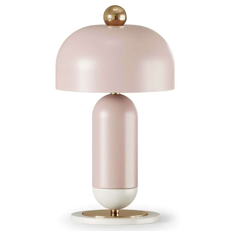 Meet Table lamp pink  Розовый пастельный Латунь в Брянске | Loft Concept 