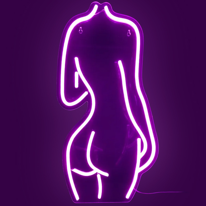 Неоновая настенная лампа Silhouette Neon Wall Lamp Сиреневый Неоновая настенная лампа Silhouette Neon Wall Lamp Сиреневый в Брянске | Loft Concept