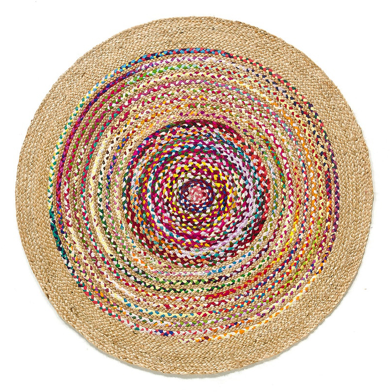 Ковер Round Multicolored Carpet джут и хлопок Мульти Ковер Round Multicolored Carpet джут и хлопок Мульти в Брянске | Loft Concept