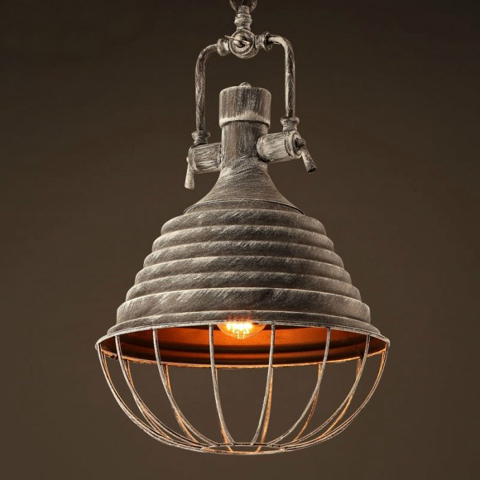 Подвесной светильник Retrika Grey Pendant Серый Подвесной светильник Retrika Grey Pendant Серый в Брянске | Loft Concept