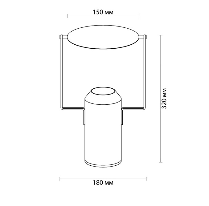 Настольная лампа Black Cylinder Table Lamp Настольная лампа Black Cylinder Table Lamp в Брянске