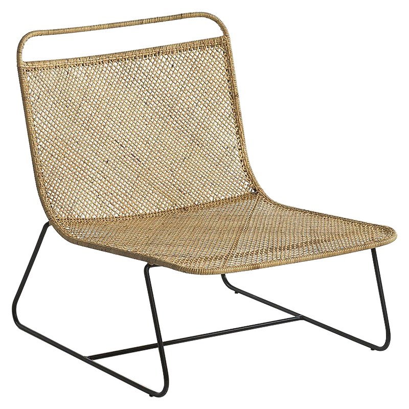 Кресло Lounge Wicker Armchair Черный Коричневый Кресло Lounge Wicker Armchair Черный Коричневый в Брянске | Loft Concept