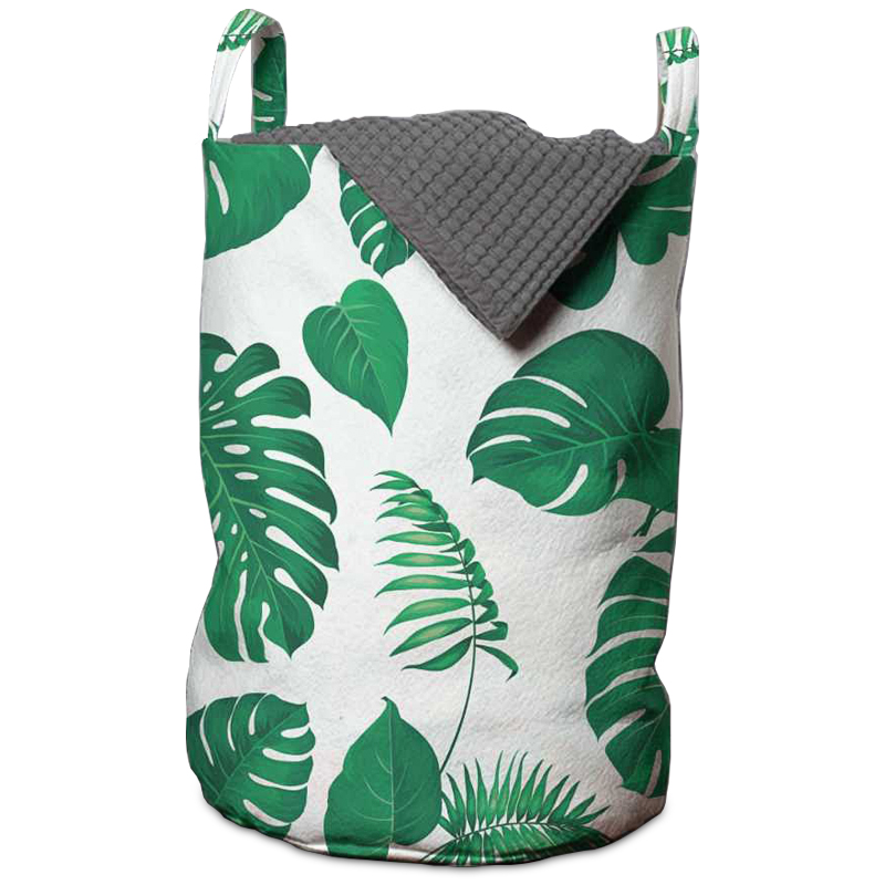 Корзина Tropical Pattern Basket Зеленый Белый Корзина Tropical Pattern Basket Зеленый Белый в Брянске | Loft Concept