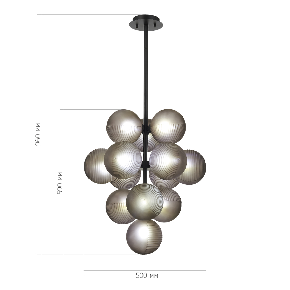 Люстра в форме виноградой грозди Inflorescence в Брянске