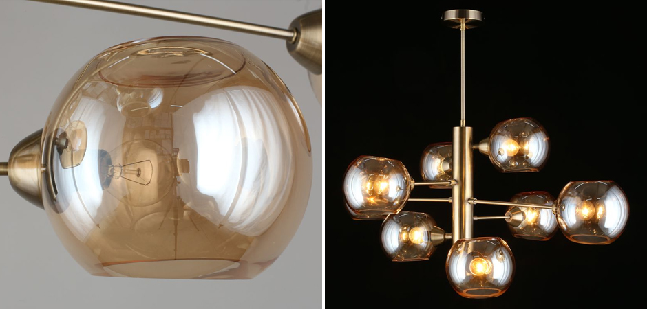Люстра Staggered Glass Латунь Люстра Staggered Glass Латунь - Loft-Concept в Брянске