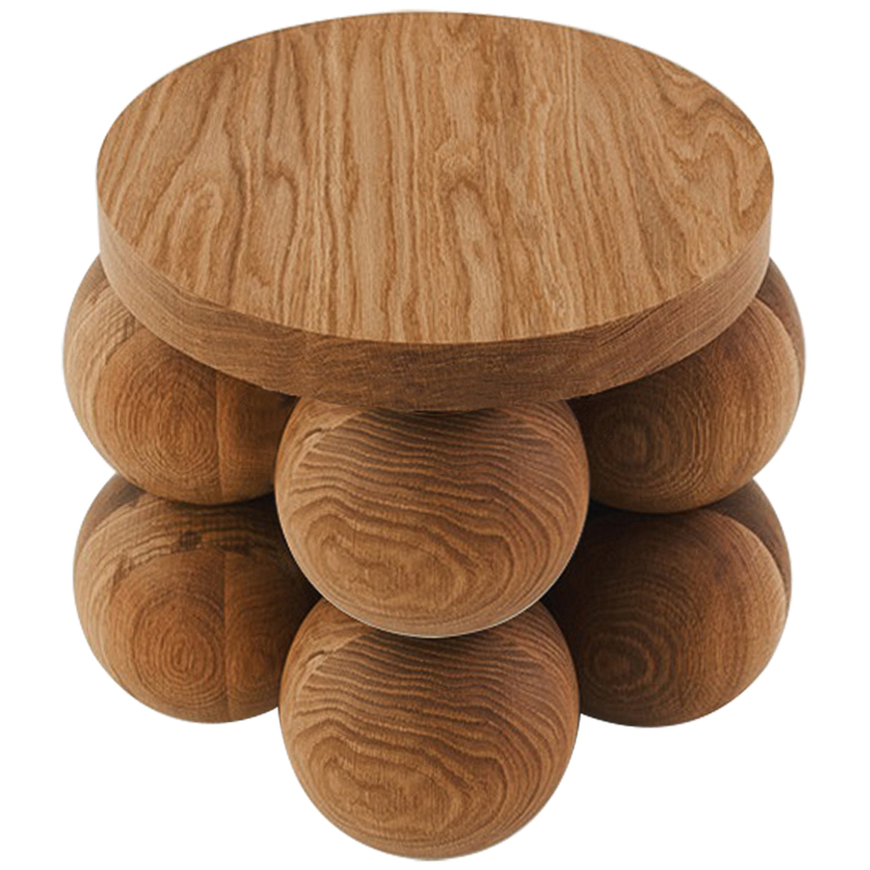 Приставной стол деревянный Wooden Spheres Unique Shaped Side Table Коричневый Приставной стол деревянный Wooden Spheres Unique Shaped Side Table Коричневый в Брянске | Loft Concept