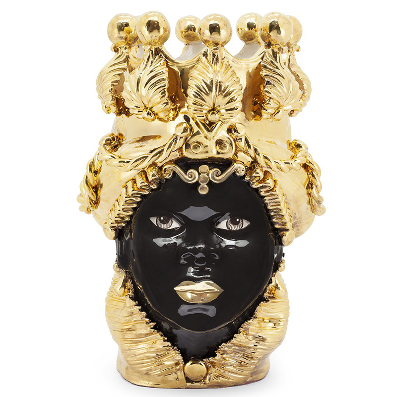 Ваза VASE MORO LADY BIG DREAMS gold Черный Глянцевое золото Ваза VASE MORO LADY BIG DREAMS gold Черный Глянцевое золото в Брянске | Loft Concept