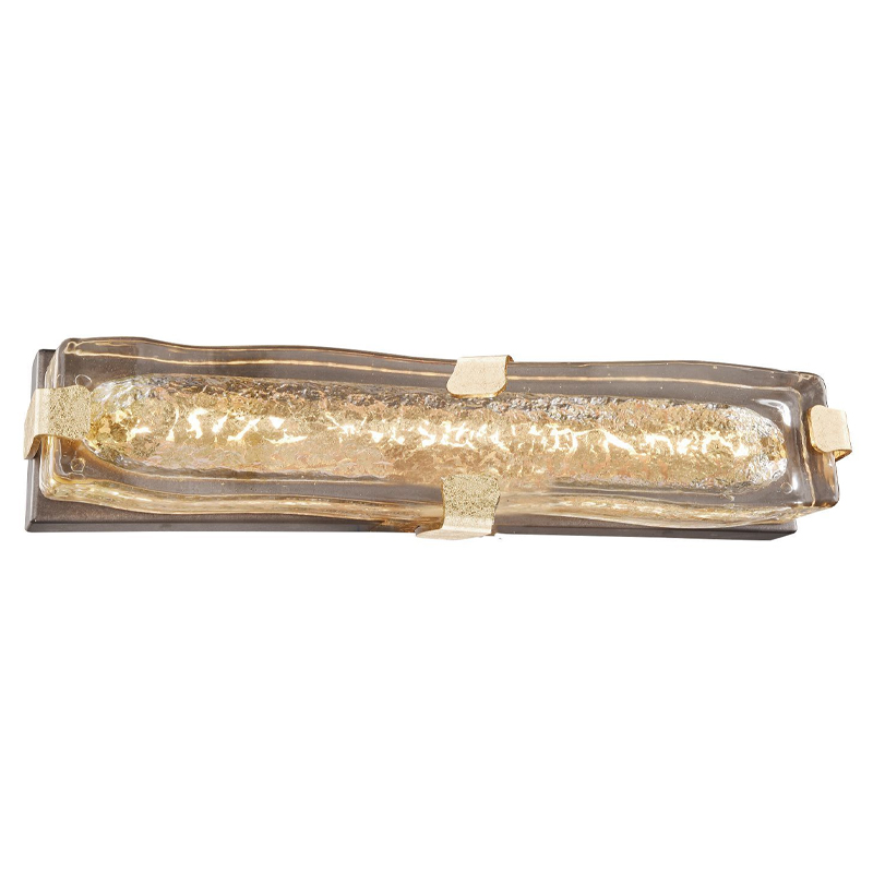Бра с плафоном из выдувного муранского стекла Lumpio Gold Золотой Коричневый Бра с плафоном из выдувного муранского стекла Lumpio Gold Золотой Коричневый в Брянске | Loft Concept