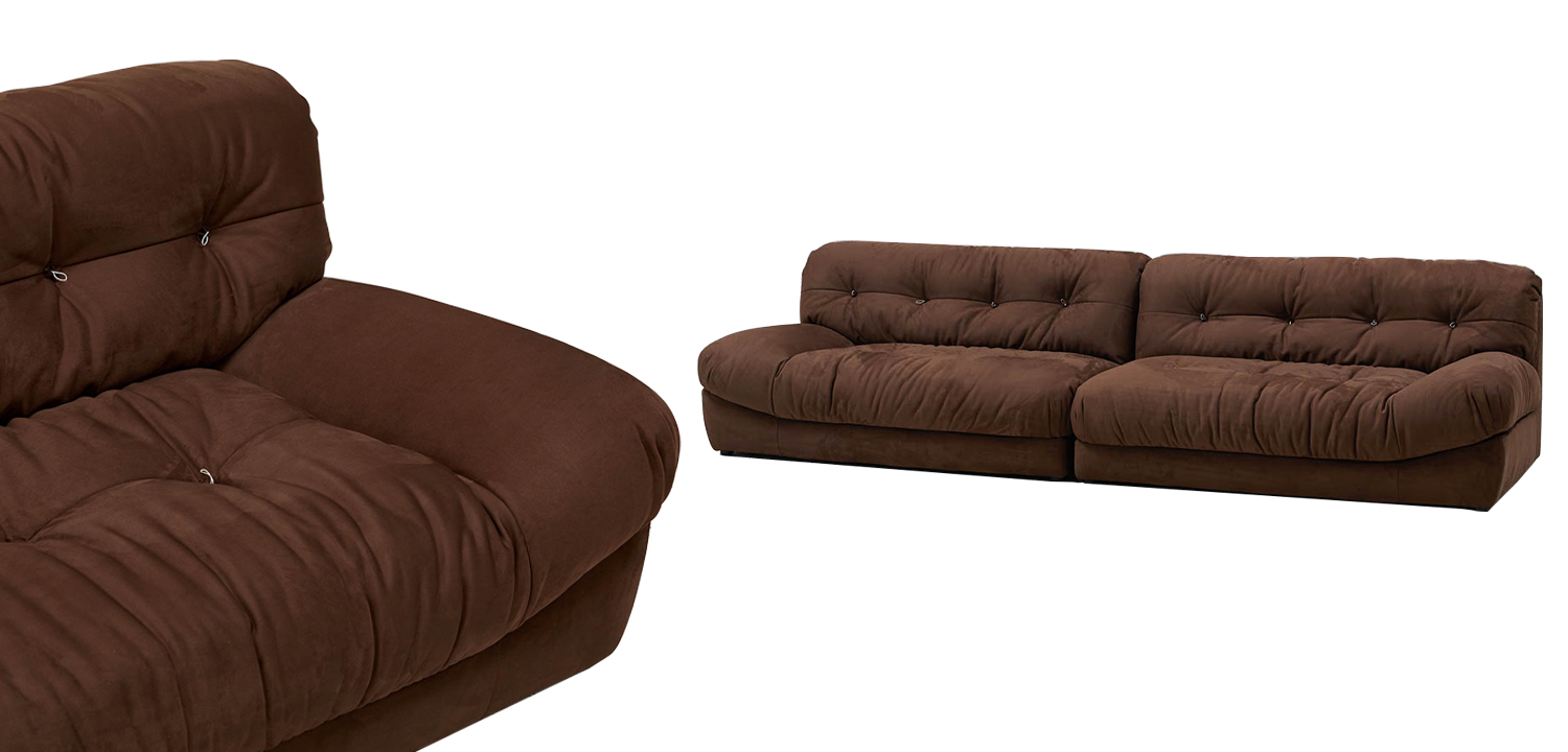 Диван коричневый Harlan Sofa Brown - фото