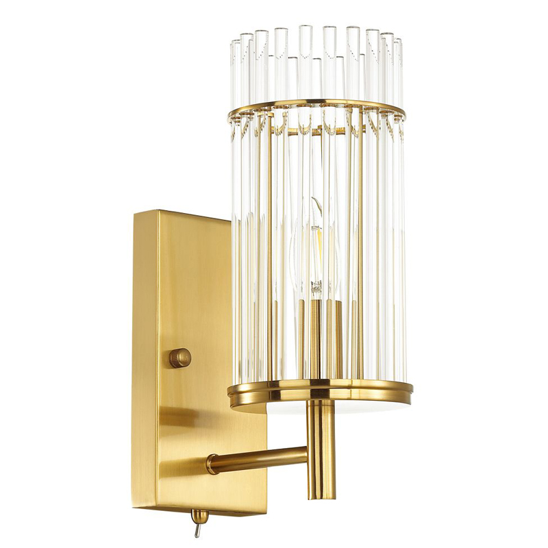 Бра Wendel Sconce Прозрачный Глянцевое золото Бра Wendel Sconce Прозрачный Глянцевое золото в Брянске | Loft Concept