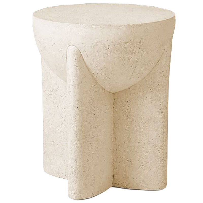 Приставной стол Lava Stone Side Table Травертин Бежевый Песочный Приставной стол Lava Stone Side Table Травертин Бежевый Песочный в Брянске | Loft Concept