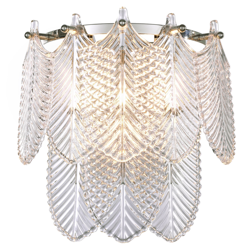 Бра Eichholtz Wall Lamp Verbier clear Прозрачное Стекло Никель Бра Eichholtz Wall Lamp Verbier clear Прозрачное Стекло Никель в Брянске | Loft Concept