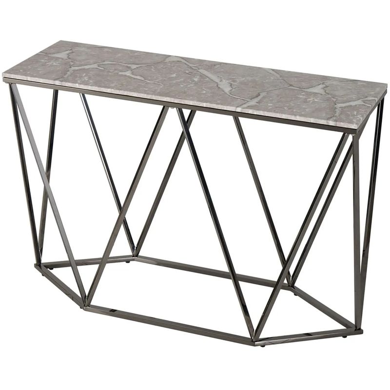 Консоль Kovaldzhi Collection Frame Geometry Dark Chrome Бежево-серый Белый Мрамор Bianco Темный хром Консоль Kovaldzhi Collection Frame Geometry Dark Chrome Бежево-серый Белый Мрамор Bianco Темный хром в Брянске | Loft Concept
