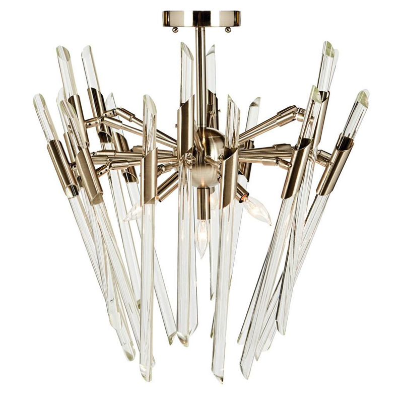Потолочный светильник Ice Rods Chandelier nickel Никель в Брянске | Loft Concept 