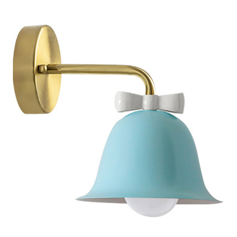 Бра Колокольчик Bell with Bow Blue Wall Lamp Голубой Золотой Голубой Белый Бра Колокольчик Bell with Bow Blue Wall Lamp Голубой Золотой Голубой Белый в Брянске | Loft Concept