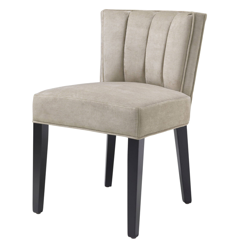 Стул Eichholtz Dining Chair Windhaven Greige Бежево-серый Черный в Брянске | Loft Concept 
