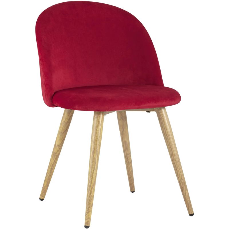 Стул Miruna Chair II Красный Велюр Красный Древесина Стул Miruna Chair II Красный Велюр Красный Древесина в Брянске | Loft Concept